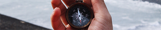 Compass in hand